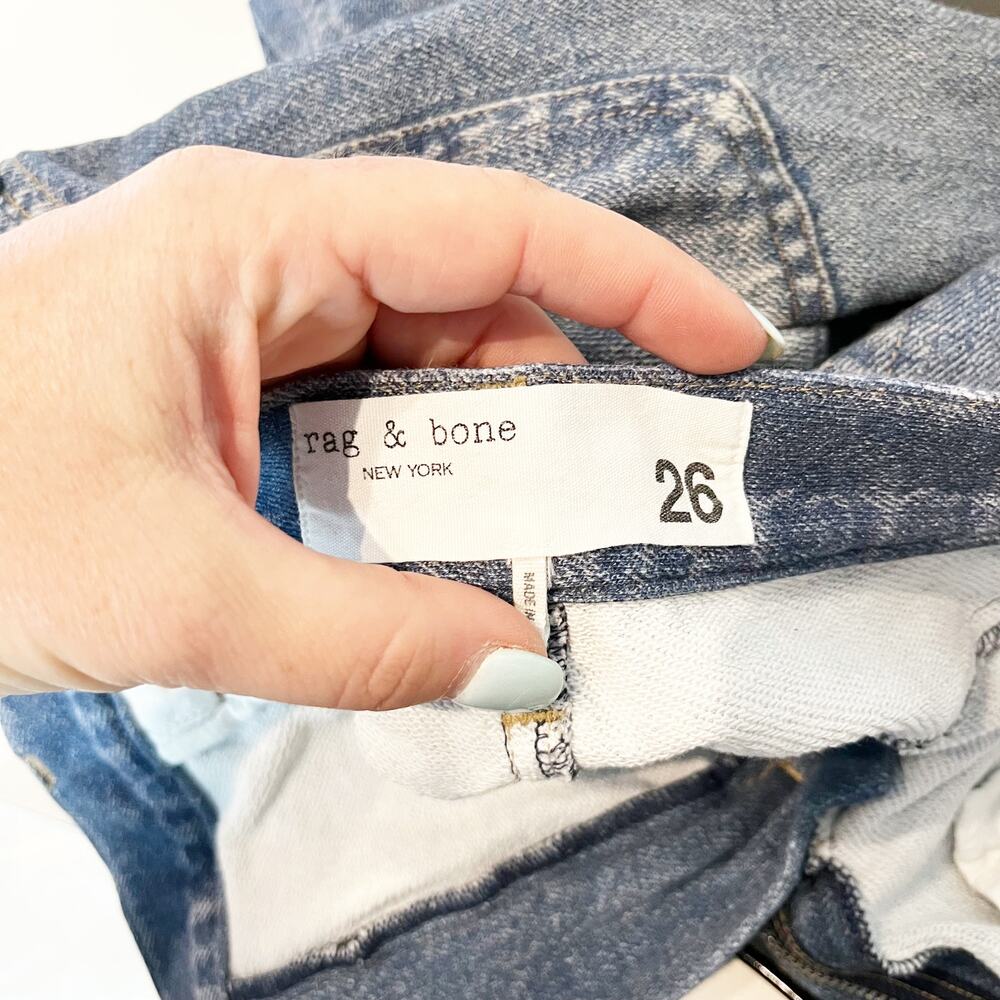 Rag & Bone Miramar Shea Relaxed Sweatpants Straight Pants Jeans Ryder Blue 26 - Picture 3 of 6
